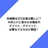 未経験はSES企業は難しい？やめとけと言われる理由やメリット、デメリット、必要なスキルなど解説！